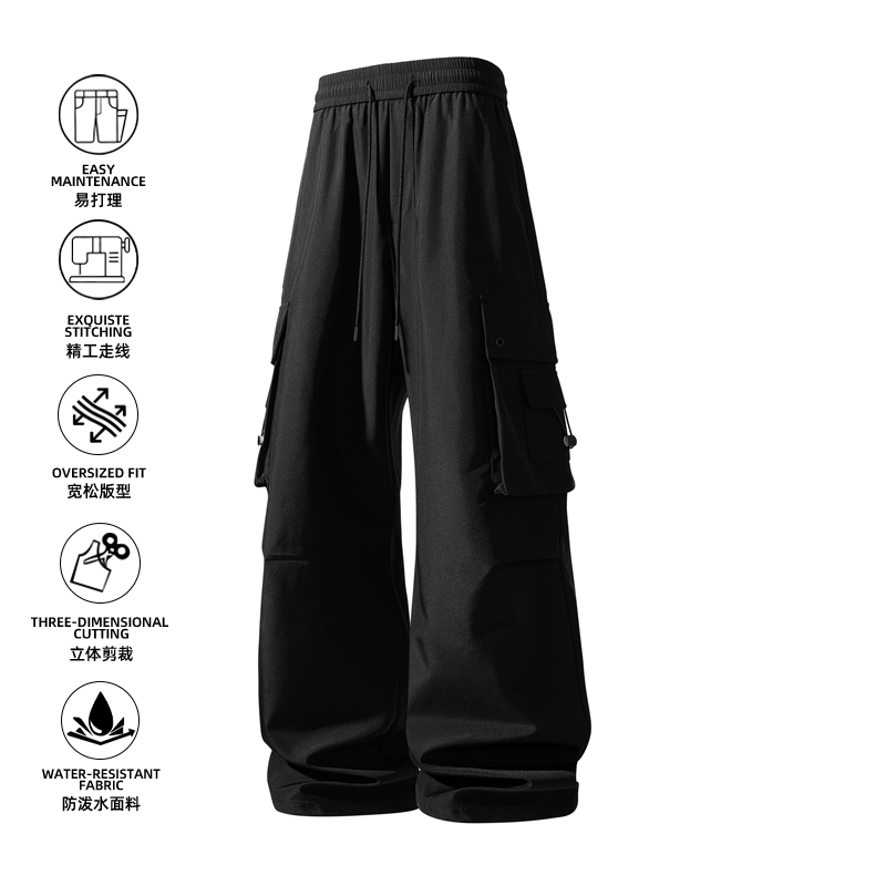 速干工装裤秋季2025新款宽松阔腿登山冲锋运动裤Z6908-P40，男装工装外套，星座610（原A335）