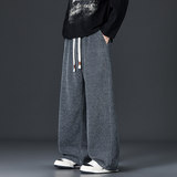 秋季美式复古高级斜条肌理感休闲长裤男宽松阔腿裤Q29139-特P35，男装休闲裤，星座610（原A335）