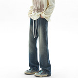 微喇牛仔裤男秋冬新款宽松百搭喇叭裤美式高街学生裤子K1931-P45，男装牛仔裤，星座610（原A335）