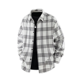复古长袖衬衫男秋季2025新款潮牌宽松男生格子衬衣Q5570-特P42，男装衬衫，星座610（原A335）
