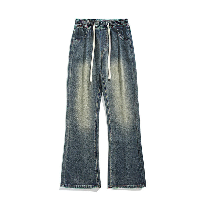 秋冬季复古微喇牛仔裤男高街潮牌休闲宽松百搭裤子K1931-P45，男装牛仔裤，星座610（原A335）