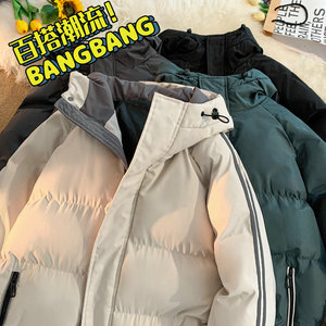 三防面料 加厚外套男工装潮牌衣服冬装新款宽松连帽短款M5811-P70图片