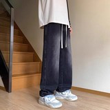 牛仔裤男士潮牌欧美街头直筒秋季美式高街百搭黄泥染裤子TS03-P45，男装牛仔裤，电商A335