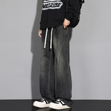 美式高街水洗微喇牛仔裤男士秋季新款宽松直筒休闲裤子L25-P45，男装牛仔裤，星座610（原A335）