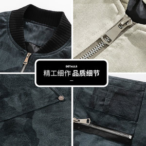 棒球领夹克男2025秋季新款潮流时尚潮流休闲外套Q5557-P68图片