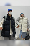 港风冬季韩版潮牌纯色简约时尚马甲男士保暖棉背心外套MJ908，男装棉衣，星座610（原A335）