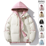 假两件棉衣男女冬季宽松加厚保暖情侣面包服连帽棉服MY0888-P82，男装棉衣，星座610（原A335）