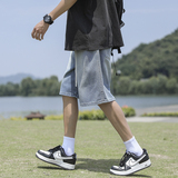 星空纹牛仔短裤男薄款宽松五分裤2025年新款潮牌休闲裤TS187-P38，男装牛仔裤，星座610（原A335）