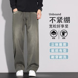 高端牛仔裤男款2026春季新款休闲裤宽松直筒裤潮牌K6680-P52，男装牛仔裤，星座610（原A335）