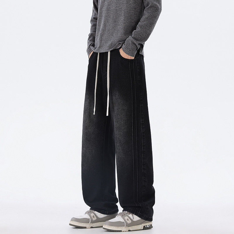 春季新款复古牛仔裤男士宽松直筒青少年休闲阔腿长裤子TS613-P45，男装牛仔裤，星座610（原A335）