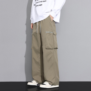 2025新款工装裤男秋季直筒宽松休闲裤美式潮牌长裤Q29176-特P38图片