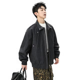 美式复古仿皮衣夹克男秋季潮流痞帅宽松外套青少年上衣Q5552-P75，男装夹克，星座610（原A335）