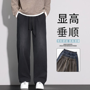美式休闲裤男士2026春季新款潮牌百搭宽松直筒休闲长裤K6678-P52图片