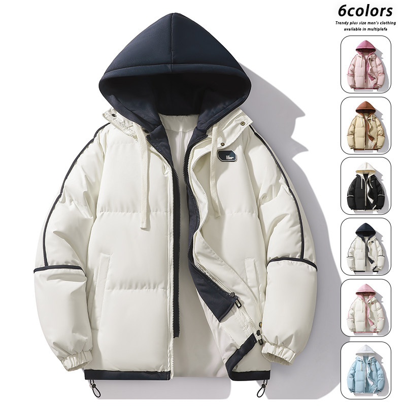 冬季新款棉衣外套男女百搭休闲假两件连帽面包棉服潮MY0888-P82,男装棉衣,星座610（原A335）