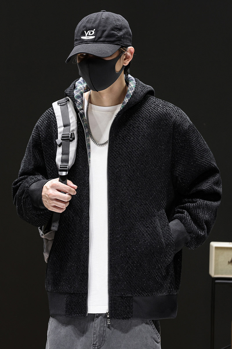 连帽外套男2025新款简约高级感休闲美式vibe开衫夹克Q5561-P68,男装夹克,星座610（原A335）