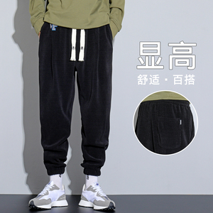 直播 秋冬卫裤男时尚痞帅韩版百搭生潮流高端休闲裤W图片