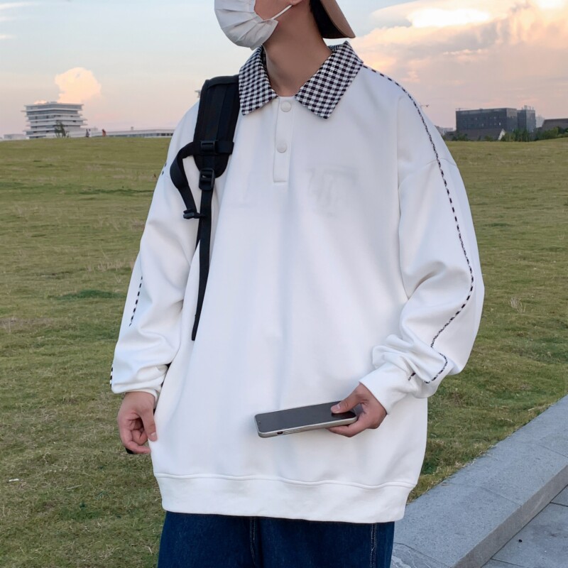 港风卫衣男秋季宽松ins休闲百搭高品质韩版情侣时尚上衣WY338图片