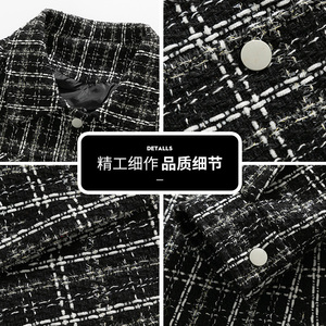 男秋季2025新款学院风宽松潮牌休闲格子翻领衬衫夹克Q5560-P68图片