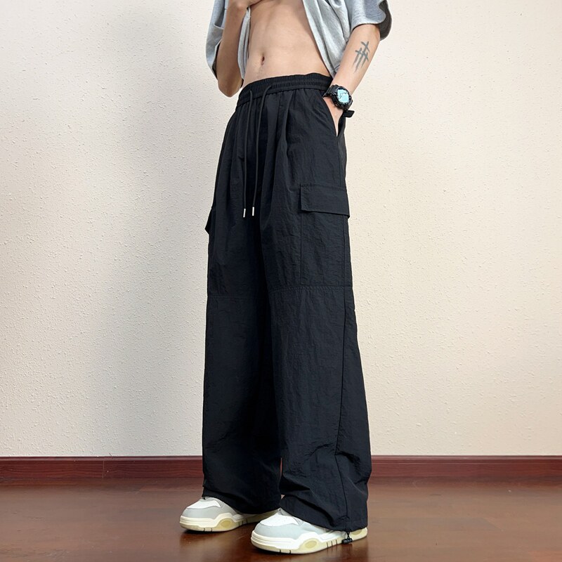 冲锋裤男春夏季美式潮牌休闲工装裤宽松直筒冰丝速干裤K2702-P40,男装休闲裤,星座610（原A335）