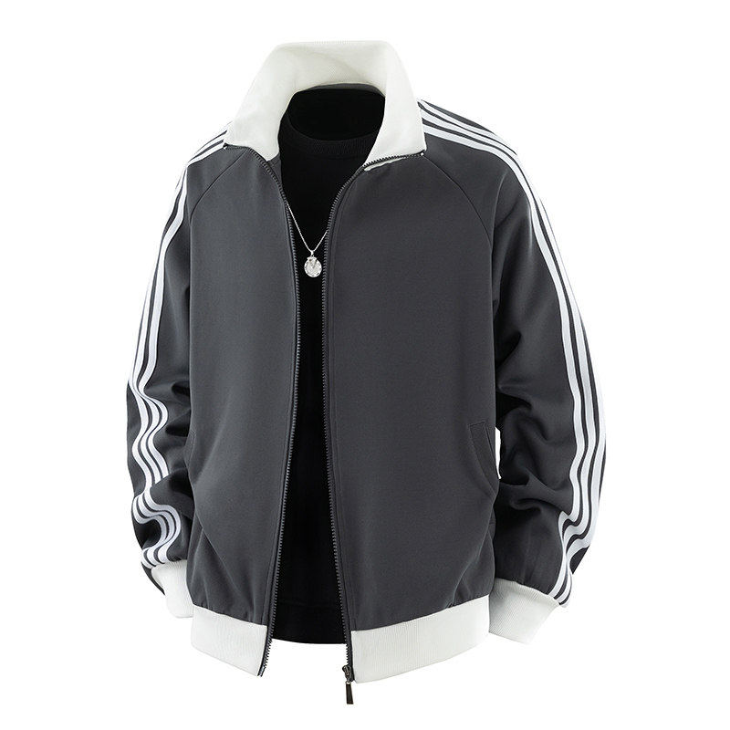 复古美式条纹立领夹克春新款日系百搭oversize外套潮Q5567-P50，男装夹克，星座610（原A335）