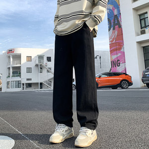 秋冬美式牛仔裤男宽松直筒潮牌ins拖地学生阔腿裤子TS112-P45，男装牛仔裤，星座610（原A335）