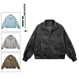 男装美式休闲立领夹克男2025秋季新款复古绒感上衣外套JS5601-P85，男装夹克，星座610（原A335）