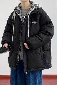 棉衣男士冬季加厚假两件棉服潮牌宽松保暖连帽棉袄外套MY277图片