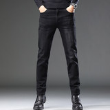 牛仔裤男款2025秋冬新款时尚潮牌修身弹力小脚高端直筒裤K878-P50，男装牛仔裤，星座610（原A335）