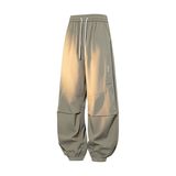 伞兵裤男秋季潮牌褶皱少年感束脚宽松直筒工装长裤Q29157-特P30，男装工装外套，星座610（原A335）