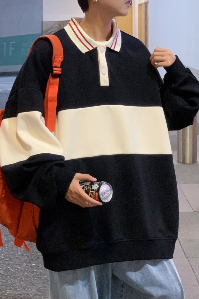 港风秋季卫衣男情侣时尚百搭休闲宽松韩版学生翻领上衣WY333,男装卫衣,星座610（原A335）