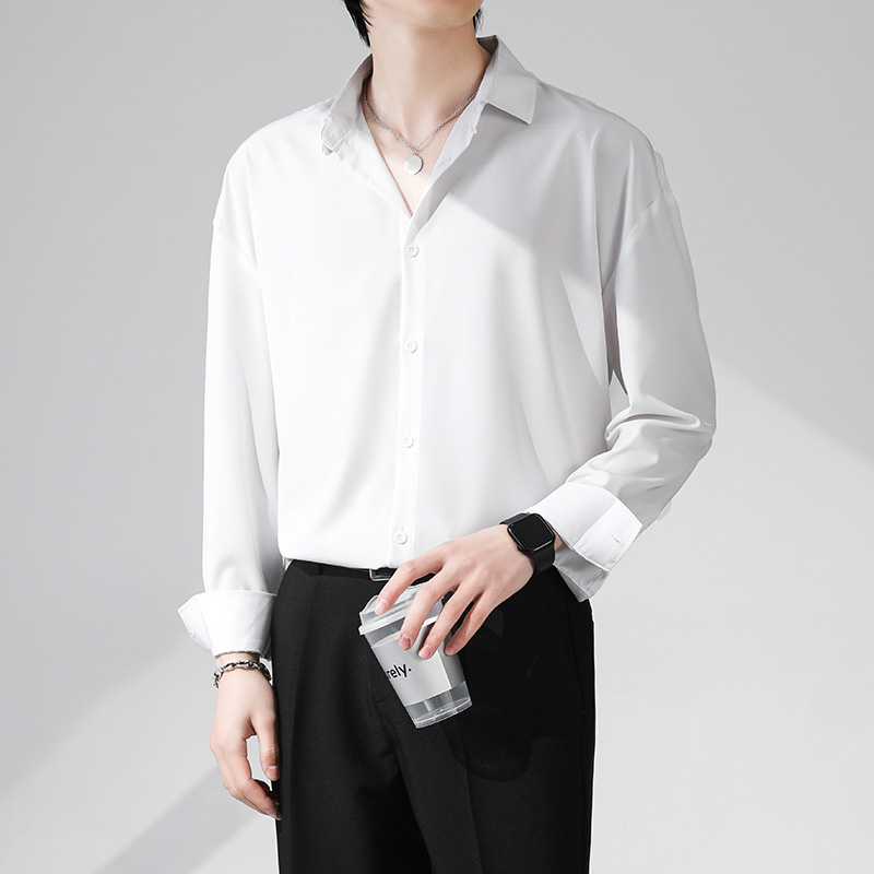 白色简约衬衫男生秋季慵懒风翻领宽松大码衬衣cleanfit休闲上衣服,男装衬衫,星座610(原A335), 白色简约衬衫男生秋季慵懒风翻领宽松大码衬衣cleanfit休闲上衣服,男装衬衫,星座610(原A335),