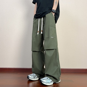 复古纯棉工装裤男款春夏季痞帅宽松百搭美式休闲直筒裤K2715-P50图片