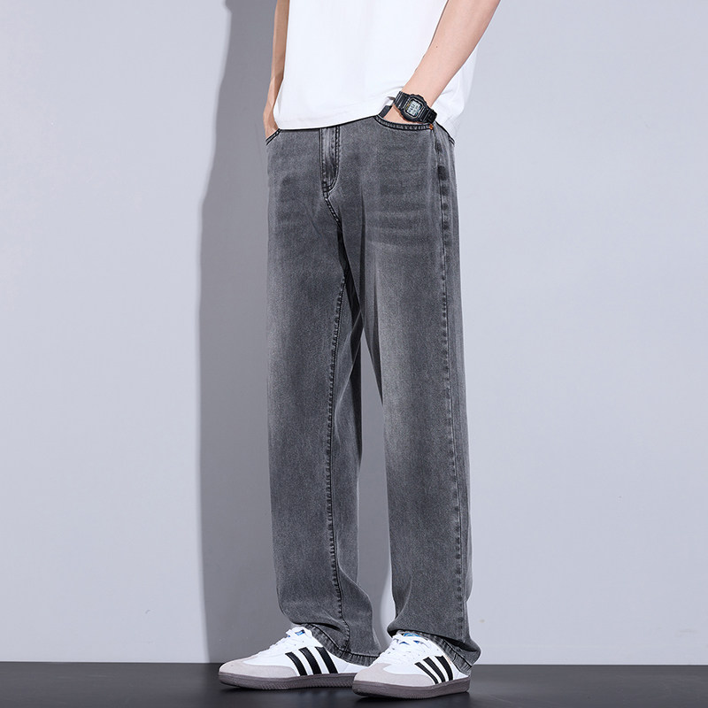 2025新款男士天丝休闲裤夏季薄款水洗牛仔裤潮流百搭K2503-P52图片
