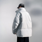 三防面料新款冬天格子拼接加厚美式学生情侣装面包服外套M666-P75，女装短外套，星座610（原A335）