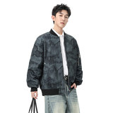 美式复古男士外套2025新款秋季休闲夹克立领男装大码Q5557-P68，男装夹克，星座610（原A335）