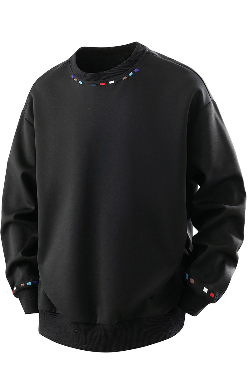 高街刺绣卫衣男秋季重磅美式复古无帽cleanfit卫衣Q5572-P40，男装卫衣，星座610（原A335）