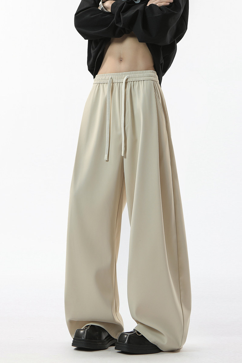 美式宽松休闲裤男春季复古潮牌褶皱高街潮牌vibe直筒裤K2722-P48，男装休闲裤，星座610（原A335）