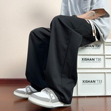 冰丝裤子男夏季潮牌直筒宽松休闲裤垂坠感运动阔腿裤子K2718-P35，商品下架区，星座610（原A335）