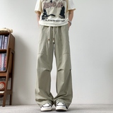 春季青少年纯棉工装裤子男春夏宽松薄款潮流百搭休闲裤K2715-P50，男装休闲裤，电商A335