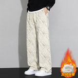 男加绒冬季直筒宽松潮流美式阔腿休闲痞帅拖地裤JR29070-特P38，男装卫衣，星座610（原A335）