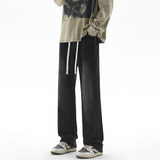 牛仔裤男士潮牌秋冬美式高街复古微喇裤宽松直筒长裤子K1931-P45，男装牛仔裤，星座610（原A335）