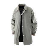 大码风衣男2025秋翻领时尚痞帅休闲宽松中长款外套上衣Q5539-P78，男装风衣，星座610（原A335）