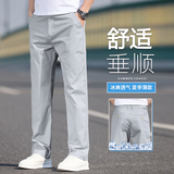 新款纯棉休闲裤男春夏薄款宽松直筒弹力商务大码长裤子K2513-P52，男装休闲裤，星座610（原A335）