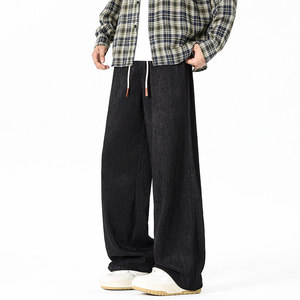 2026春季新款男士休闲宽松直筒长裤子潮流百搭阔腿裤Q29151-特P32，男装休闲裤，星座610（原A335）