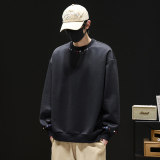 潮牌美式字母刺绣圆领卫衣男复古宽松重磅百搭套头上衣Q5572-P40，男装卫衣，星座610（原A335）