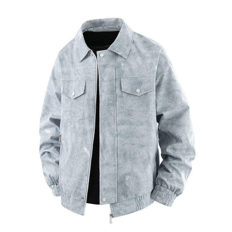 美式外套男款2025秋季宽松cleanfit翻领夹克休闲男装Q5556-P78，男装夹克，星座610（原A335）