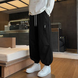 美式工装裤秋季2025新款宽松阔腿伞兵裤男生束脚卫裤Q29157-特P30，男装休闲裤，星座610（原A335）