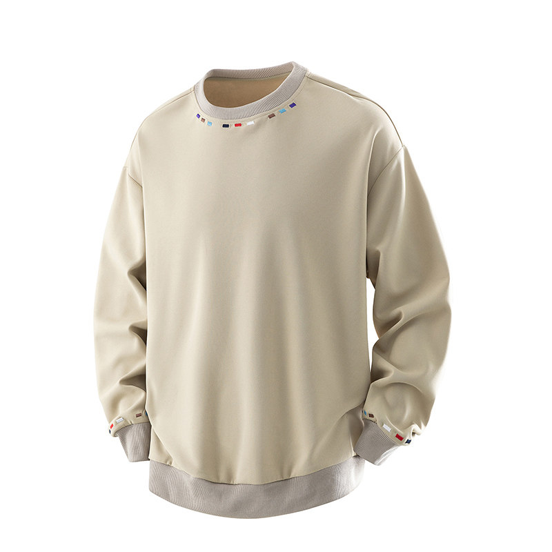 高街刺绣卫衣男秋季重磅美式复古无帽cleanfit卫衣Q5572-P40,男装卫衣,星座610（原A335）