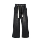 牛仔裤男士潮牌秋冬美式高街复古微喇裤宽松直筒长裤子K1931-P45，男装牛仔裤，星座610（原A335）