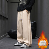 拼接设计灯芯绒裤子男士2025新款宽松加绒休闲长裤JR29171-特P52，男装卫衣，星座610（原A335）